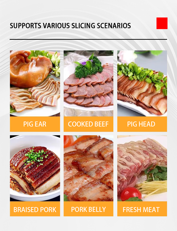 Cooked meat products suitable for the JX-140 slicing machine