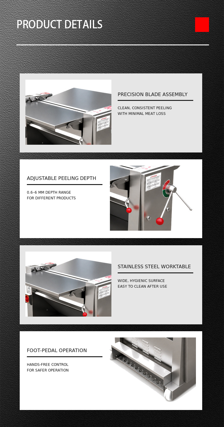 Meat Processing Skinning Machine
